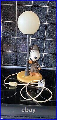 Vintage Snoopy Table/Bedside Lamp Full Working Order Sherlock Holmes UK Plug