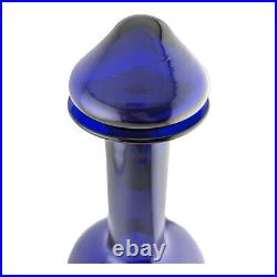 Vtg Kastrup Holmegaard Blue Gulvase Art Glass Decanter MCM Otto Brauer 30cm