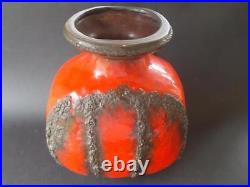 West German Vase FAT LAVA VASE 1960s Mid Century Modern 60s Retro West Germany